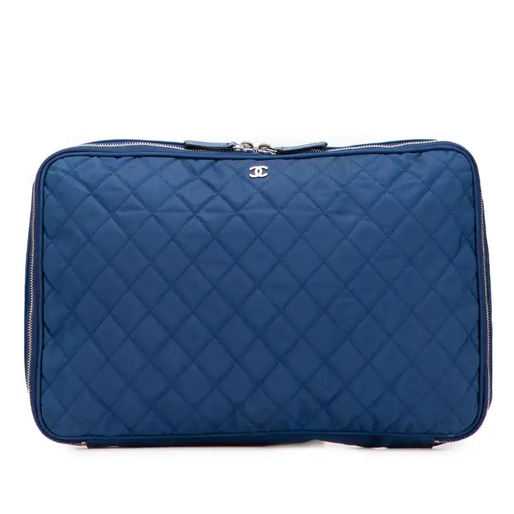 Chanel CC Quilted Nylon Laptop Case
