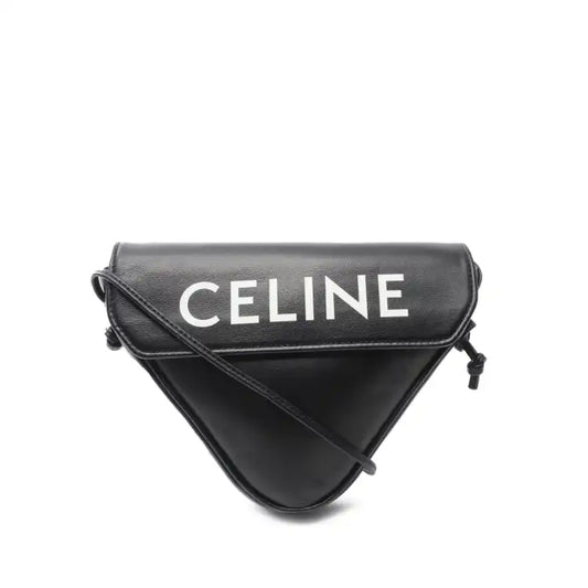 Celine Smooth Calfskin Logo Triangle Crossbody