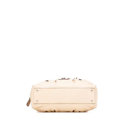 Ferragamo Leather Gancini Pleated Handbag
