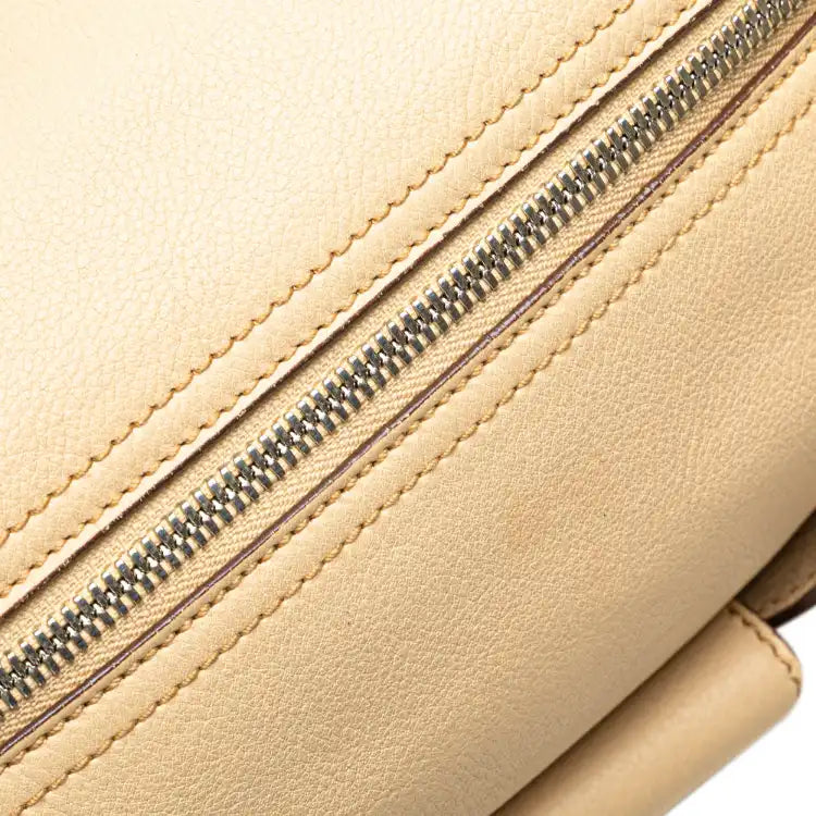 Ferragamo Leather Gancini Pleated Handbag