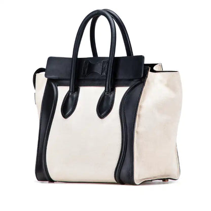 Celine Mini Canvas Tricolor Luggage Tote