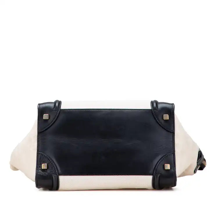 Celine Mini Canvas Tricolor Luggage Tote