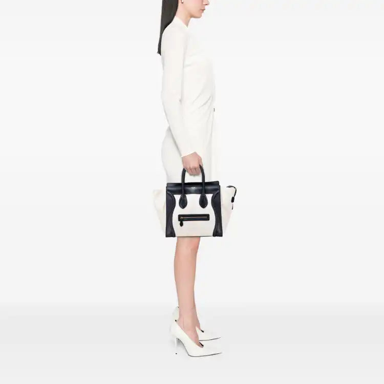 Celine Mini Canvas Tricolor Luggage Tote