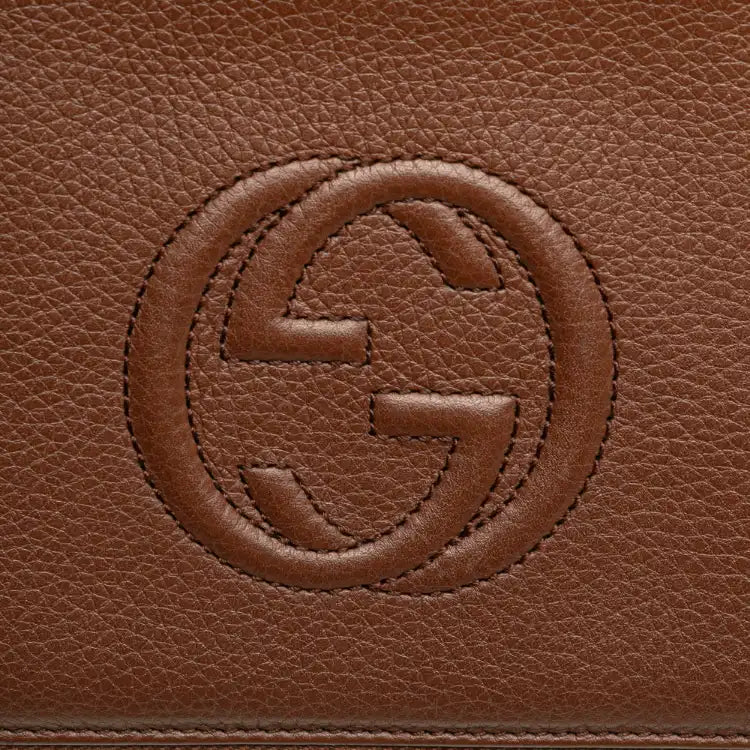 Gucci Pebbled Calfskin Soho Travel Document Case