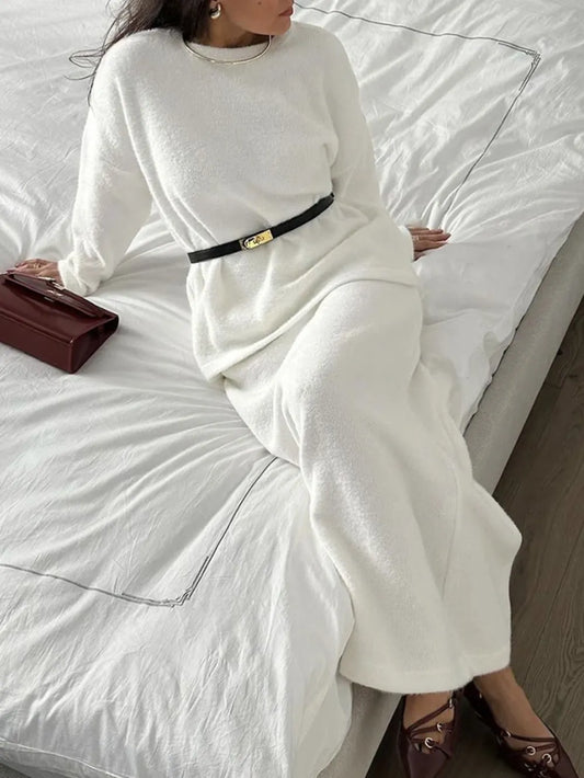 She Wears Glory™ Wrapped in Stillness Sweater Skirt Set - She Wears Glory Beverly Hills