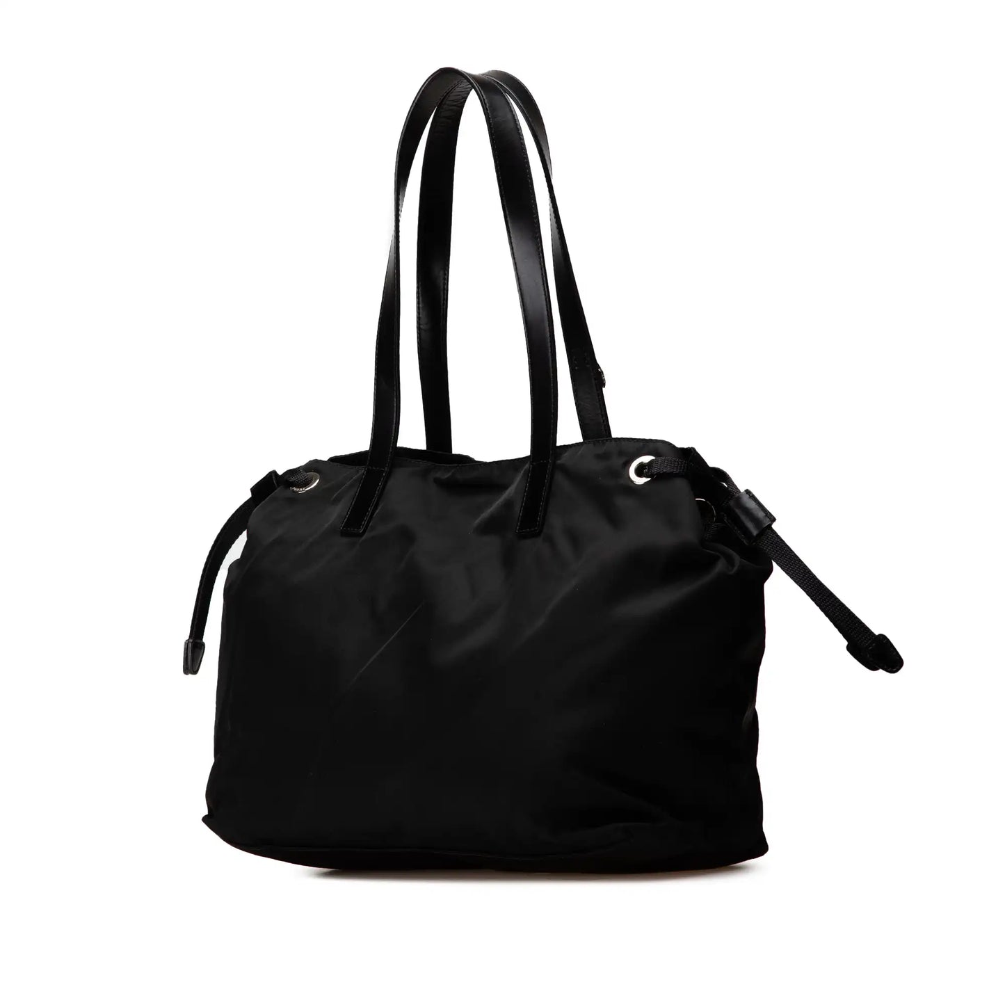 Prada Tessuto Double Pocket Drawstring Shopping Tote