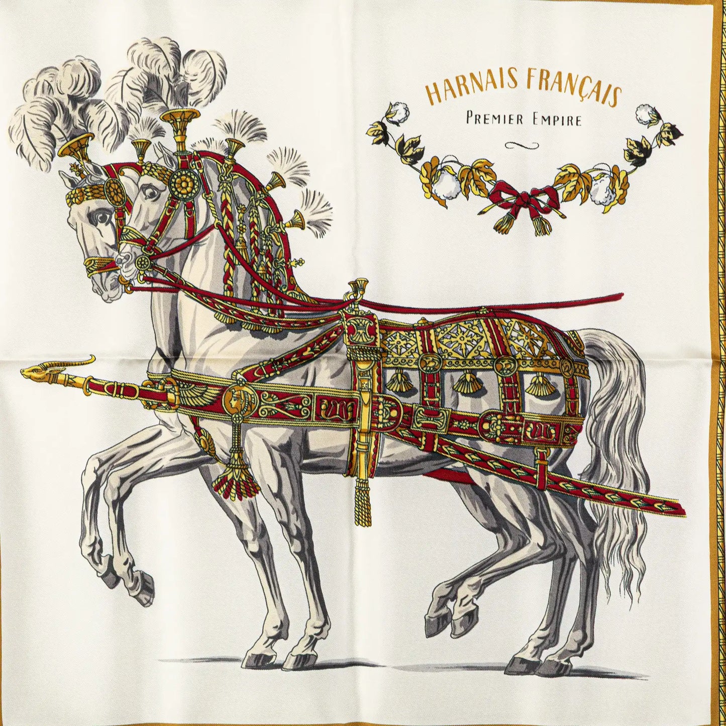 Hermès Harnais Francais Premier Empire Silk Scarf