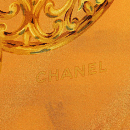 Chanel Gripoix Buttons Silk Scarf