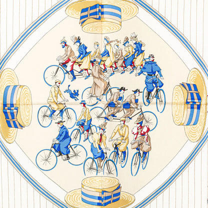 Hermès Les Becanes Silk Scarf