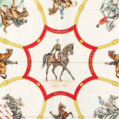 Hermès Ecole Francaise d'Equitation Silk Scarf