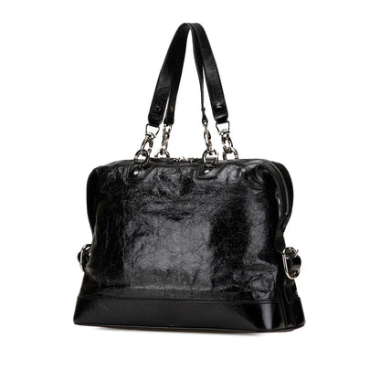 Celine Crinkled Patent Macadam Tote