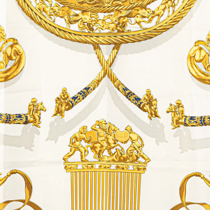 Hermès Les Cavalier d Or Silk Scarf