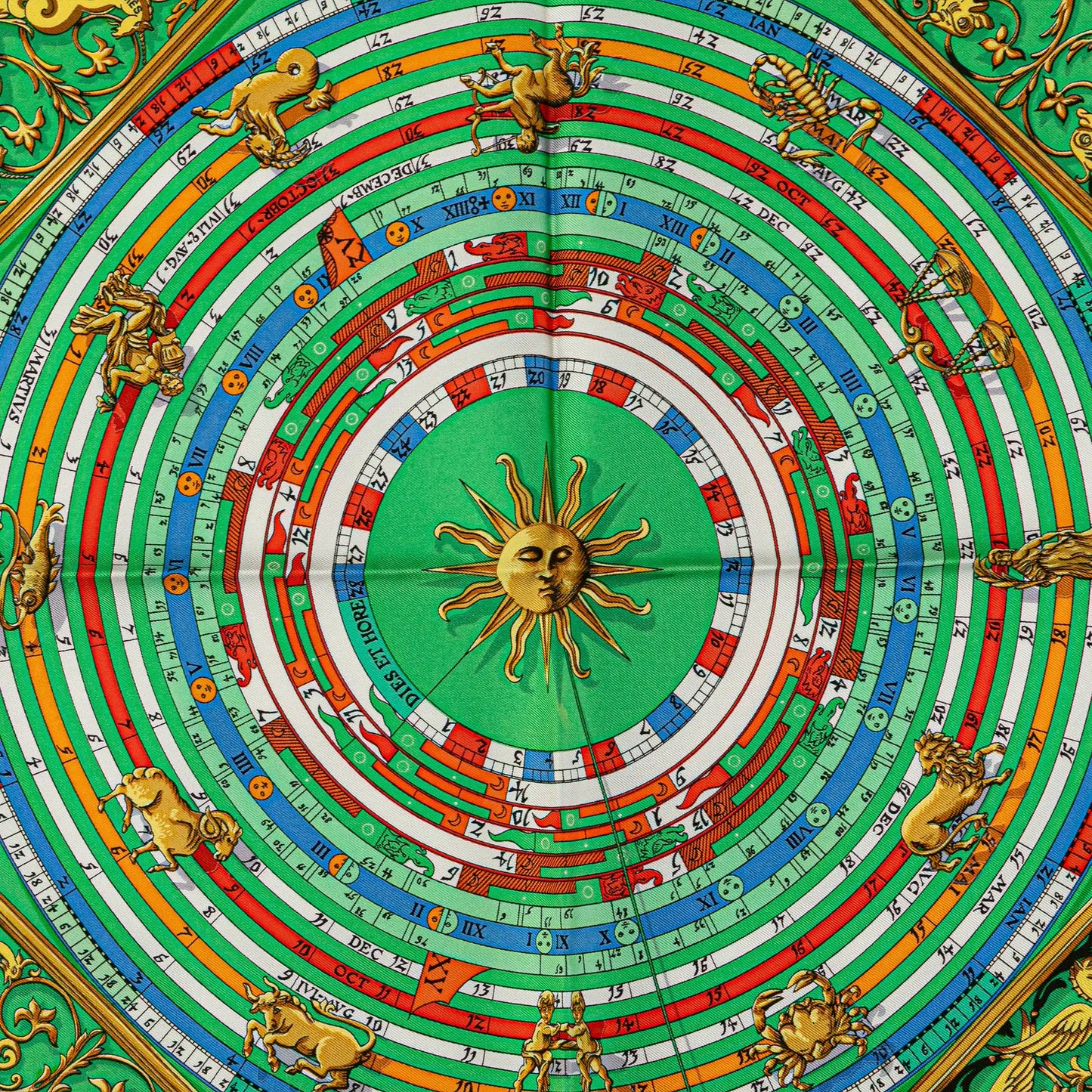Hermès Astrologie Dies et Hore Silk Scarf