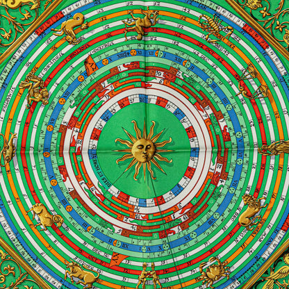 Hermès Astrologie Dies et Hore Silk Scarf