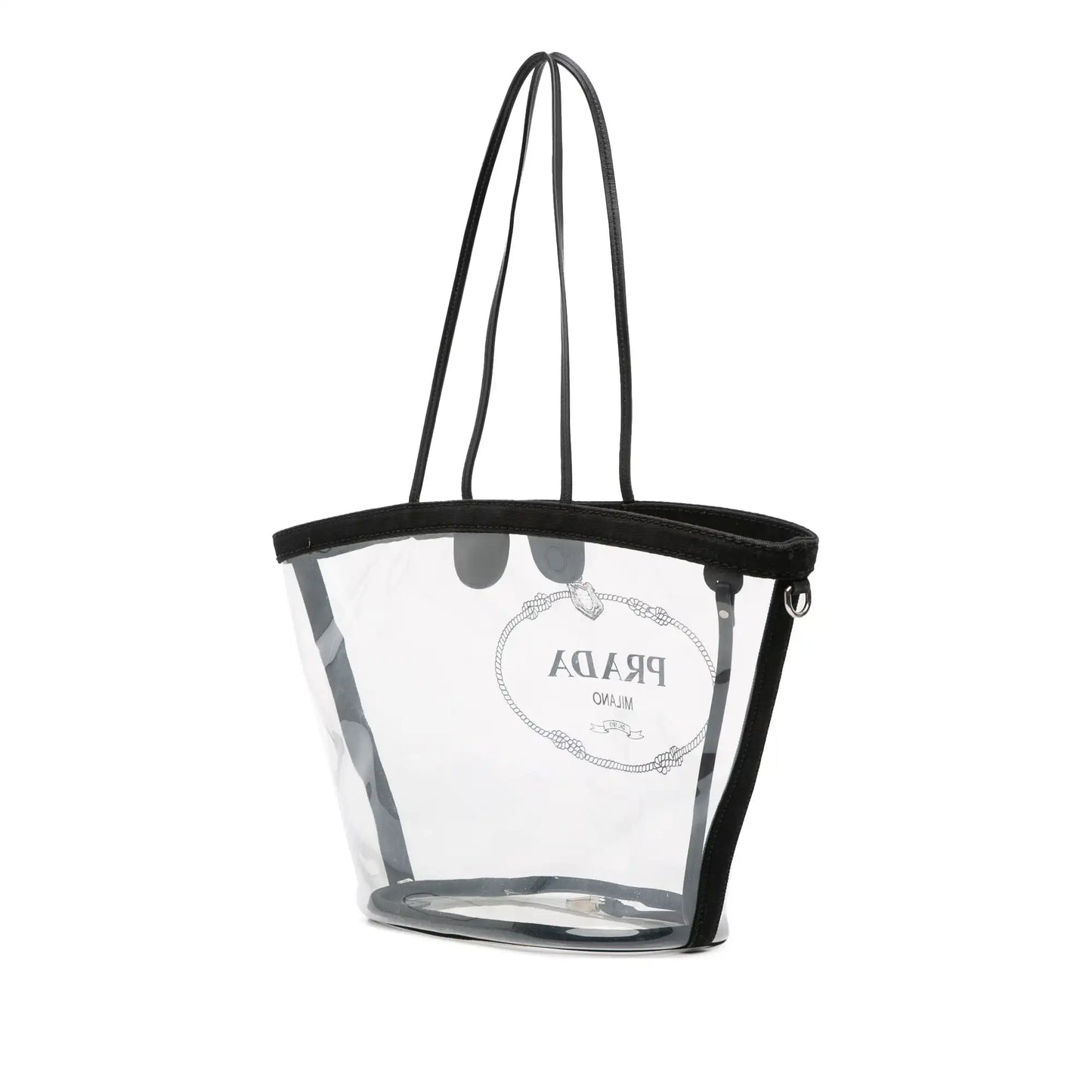 Prada PVC Canapa Logo Shopper Tote