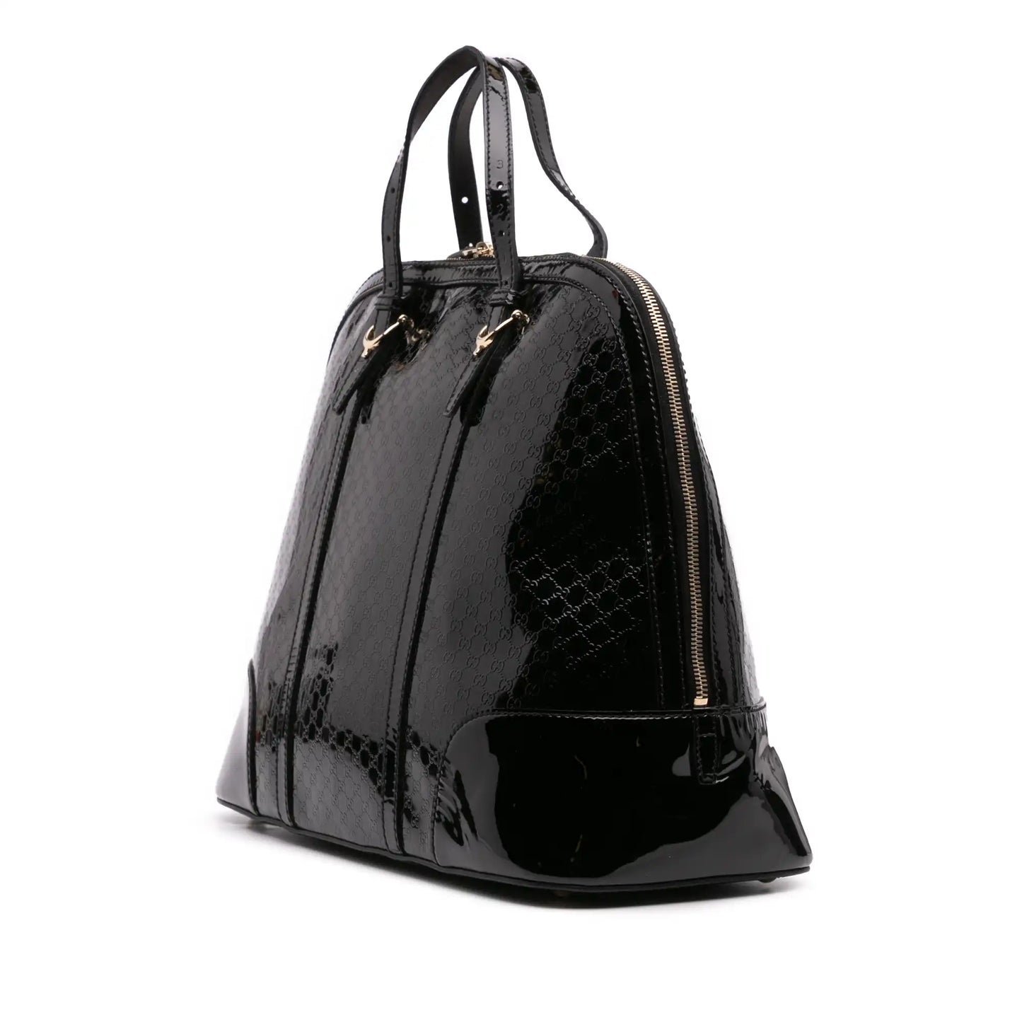 Gucci Large Microguccissima Patent Nice Dome Top Handle Bag