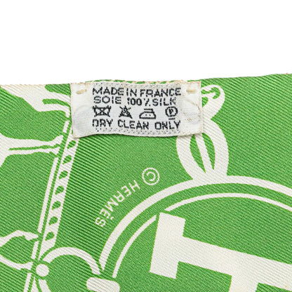 Hermès Ex Libris Twisty Silk Twilly Scarf