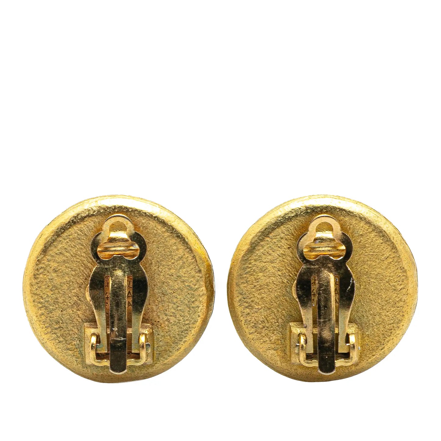 Chanel Gold Plated CC Frog Clip On Earrings