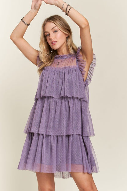 She Wears Glory™ Ruffled Mesh Dress – Whimsy Woven with Worth - She Wears Glory Beverly Hills