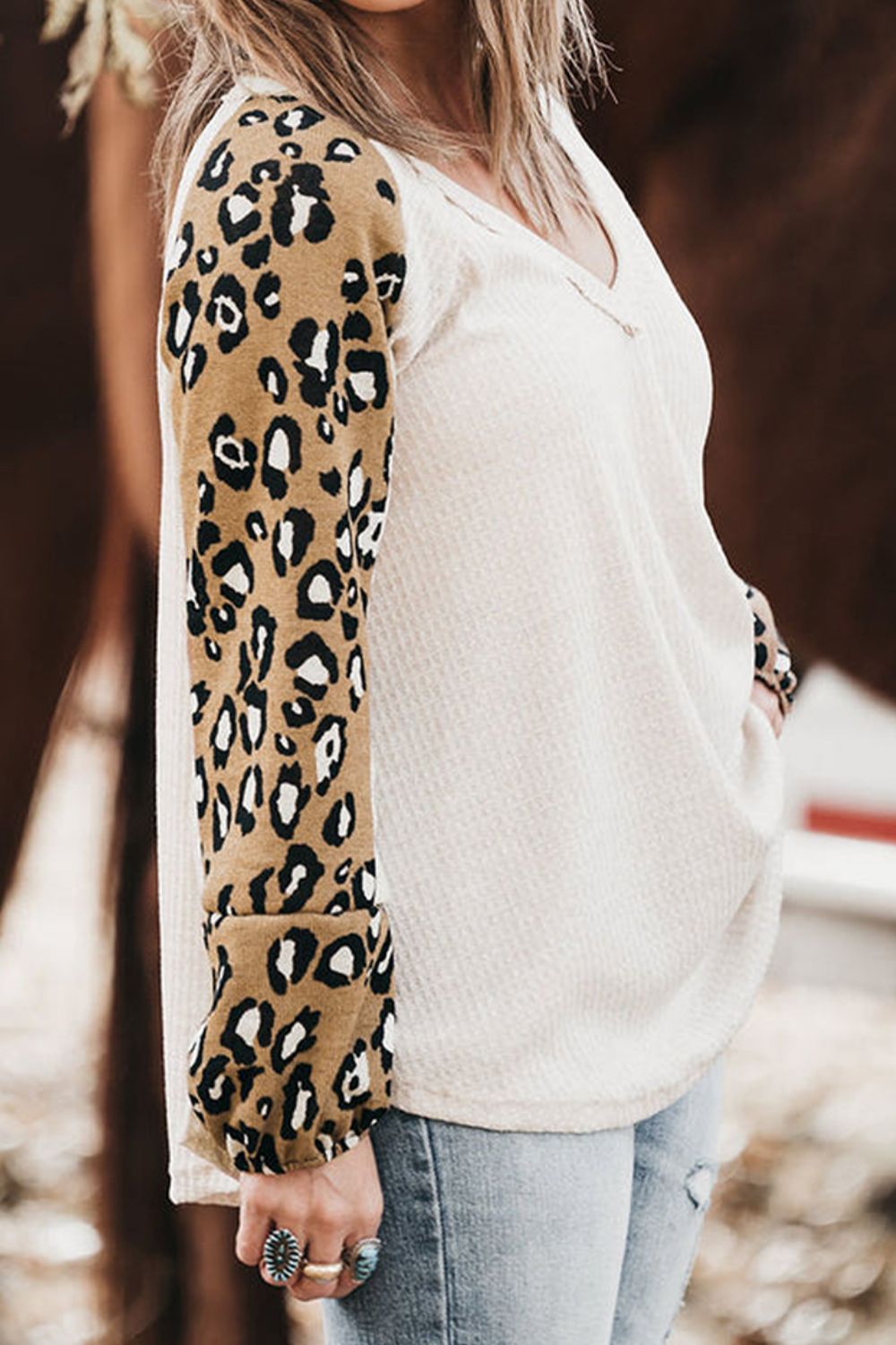 She Wears Glory™ – Reverence Leopard Print Blouse - She Wears Glory Beverly Hills