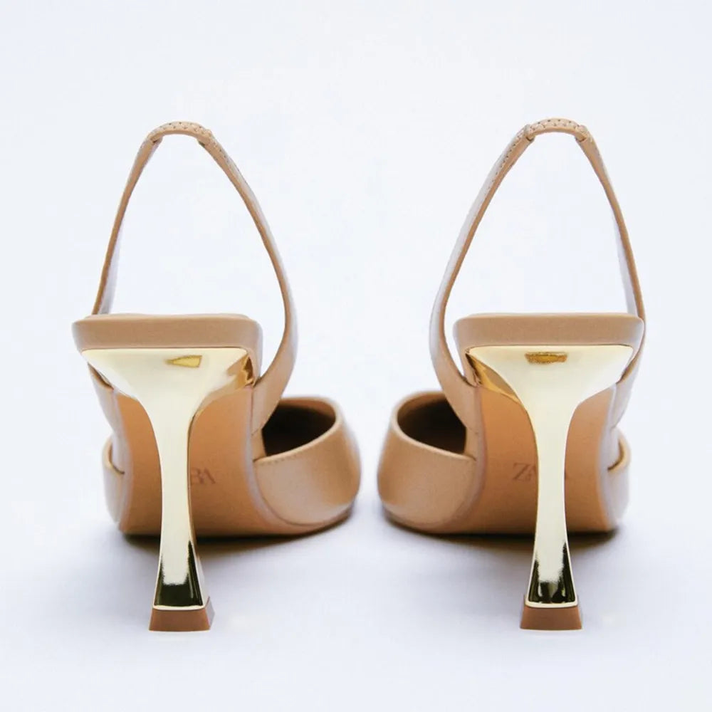 She Wears Glory™ Leather Point Toe Stiletto Heel Pumps - She Wears Glory Beverly Hills