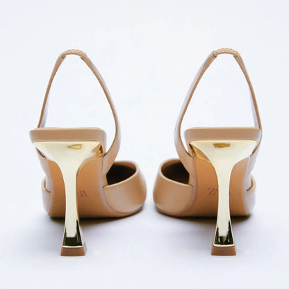 She Wears Glory™ Leather Point Toe Stiletto Heel Pumps - She Wears Glory Beverly Hills