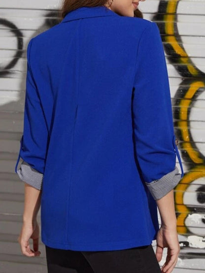 She Wears Glory “Walking in Wisdom” Roll-Tab Sleeve Blazer - She Wears Glory Beverly Hills