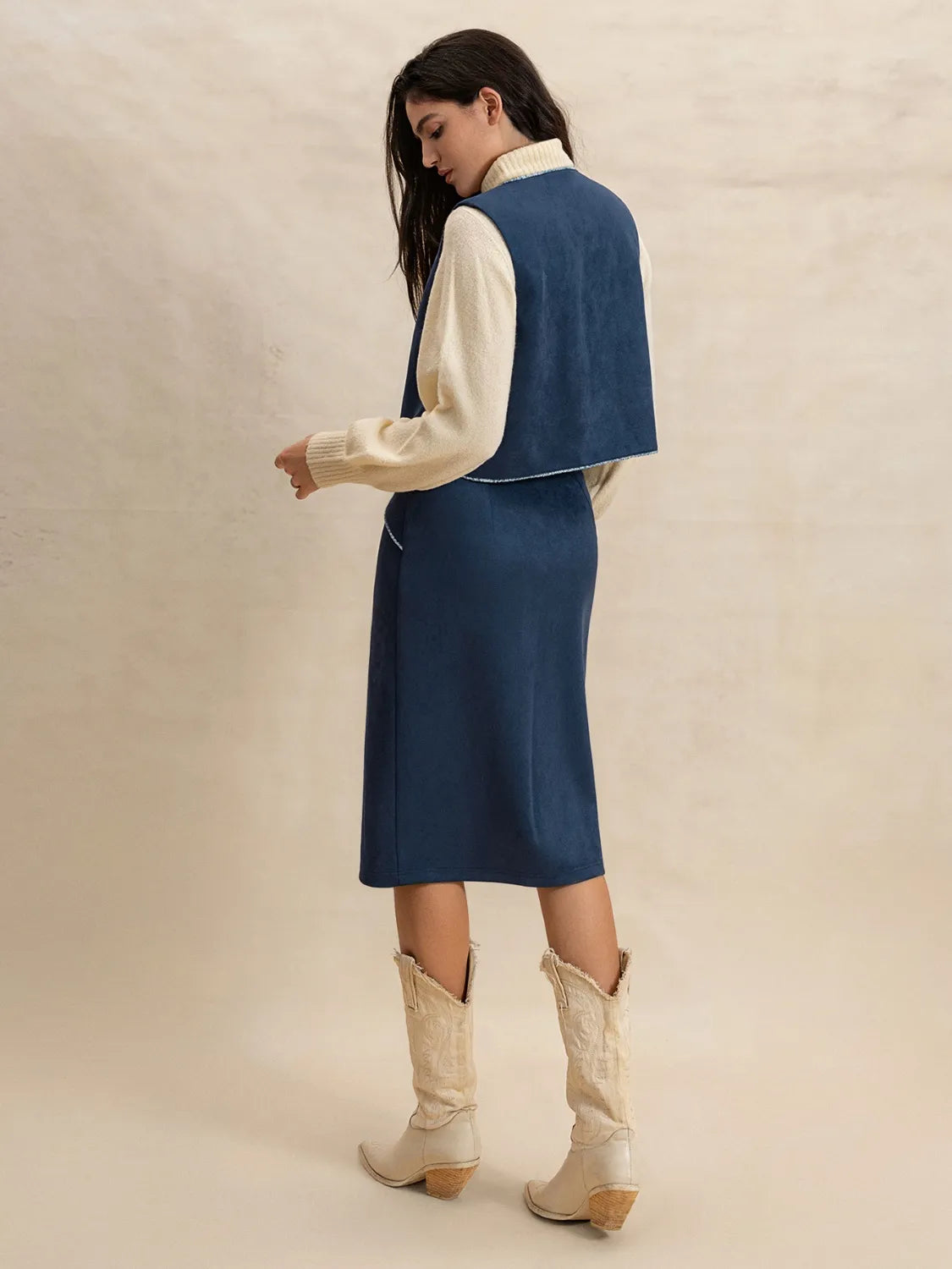 She Wears Glory™ Virtuous Authority Vest & Skirt Set - She Wears Glory Beverly Hills