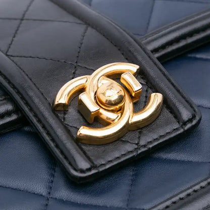 Chanel Medium Bicolor Quilted Lambskin Elegant CC Flap