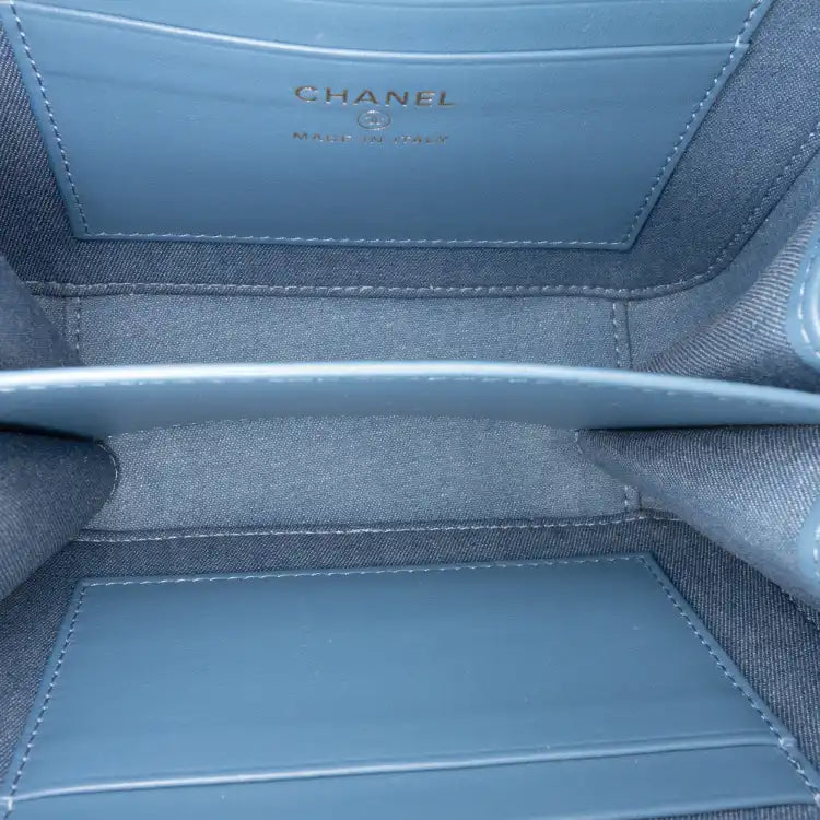 Chanel Quilted Denim Pearl Crush Camera Bag