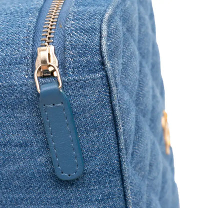 Chanel Quilted Denim Pearl Crush Camera Bag