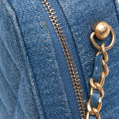 Chanel Quilted Denim Pearl Crush Camera Bag