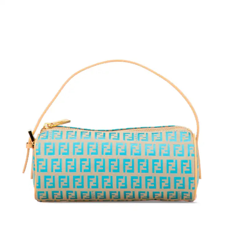 Fendi Zucchino Canvas Barrel Pochette