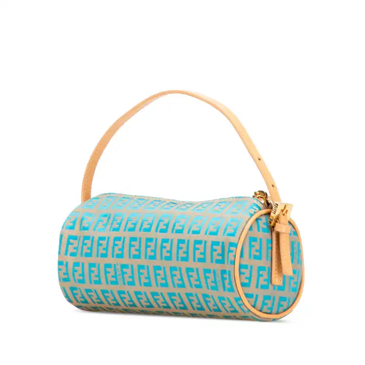 Fendi Zucchino Canvas Barrel Pochette