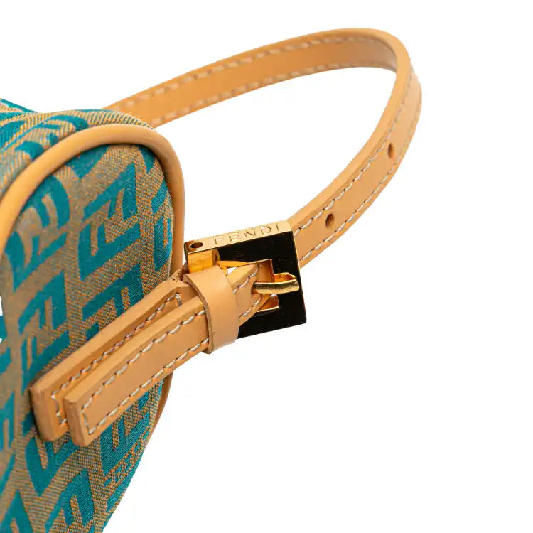 Fendi Zucchino Canvas Barrel Pochette
