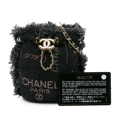 Chanel Mini Denim Mood Bucket with Chain
