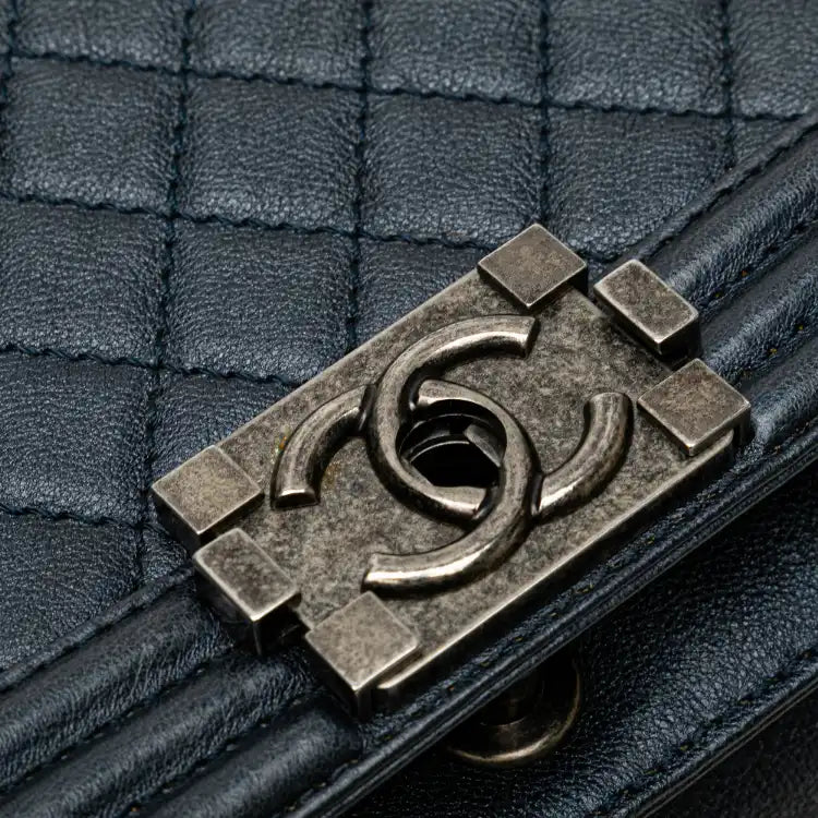 Chanel Old Medium Quilted Lambskin Boy Flap