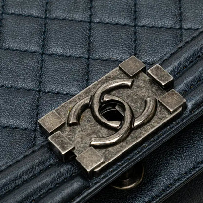 Chanel Old Medium Quilted Lambskin Boy Flap