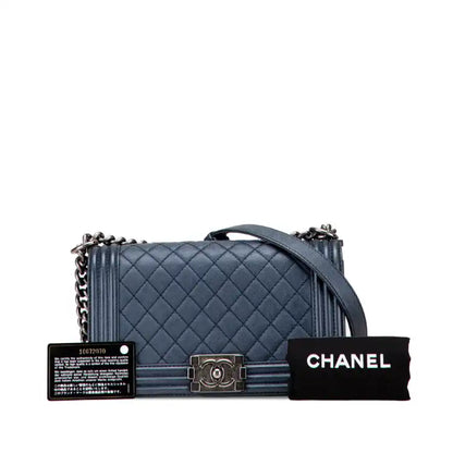 Chanel Old Medium Quilted Lambskin Boy Flap