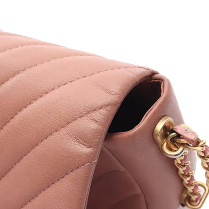 Chanel Mini Rectangular Chevron Lambskin Chain Around Flap