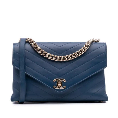 Chanel Medium Calfskin Coco Chevron Envelope Flap