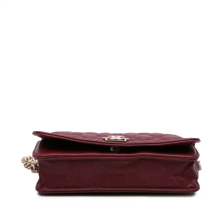 Chanel Quilted Caviar Boy Wallet on Chain