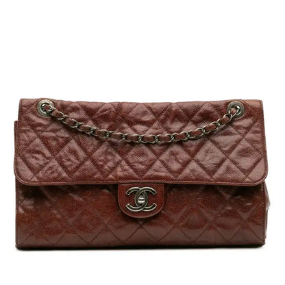 Chanel Jumbo Quilted Glazed Caviar CC Crave Flap