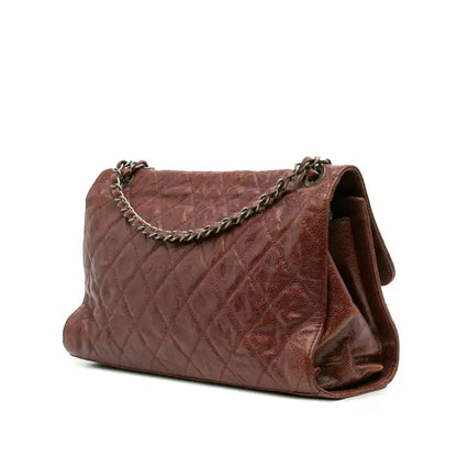 Chanel Jumbo Quilted Glazed Caviar CC Crave Flap