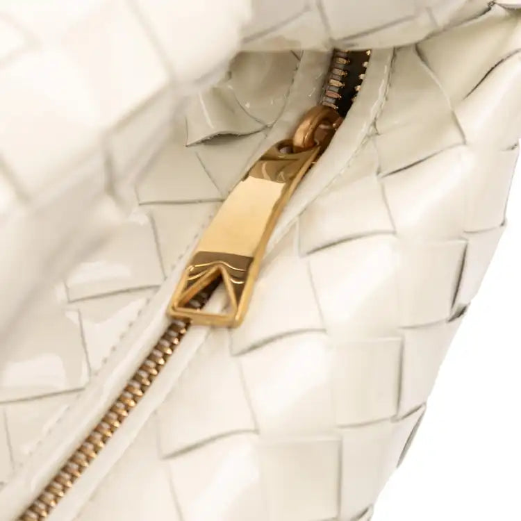 Bottega Veneta Mini Patent Intrecciato Jodie