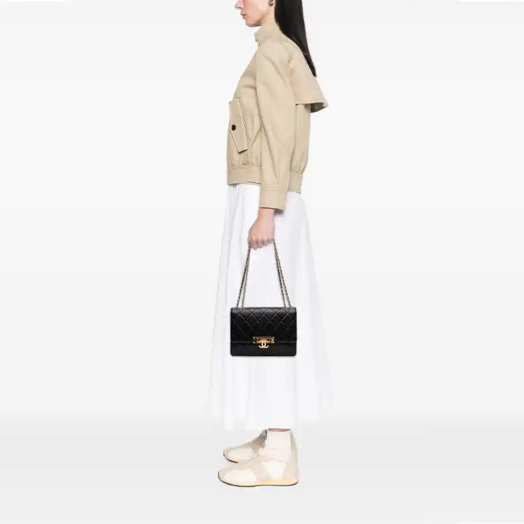 Chanel Medium Quilted Lambskin Golden Class Flap