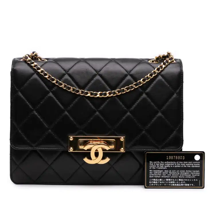Chanel Medium Quilted Lambskin Golden Class Flap