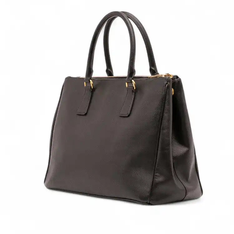 Prada Medium Saffiano Lux Galleria Double Zip Satchel