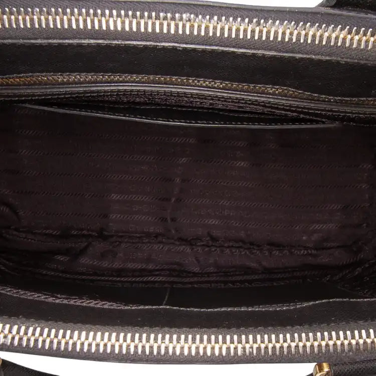 Prada Medium Saffiano Lux Galleria Double Zip Satchel