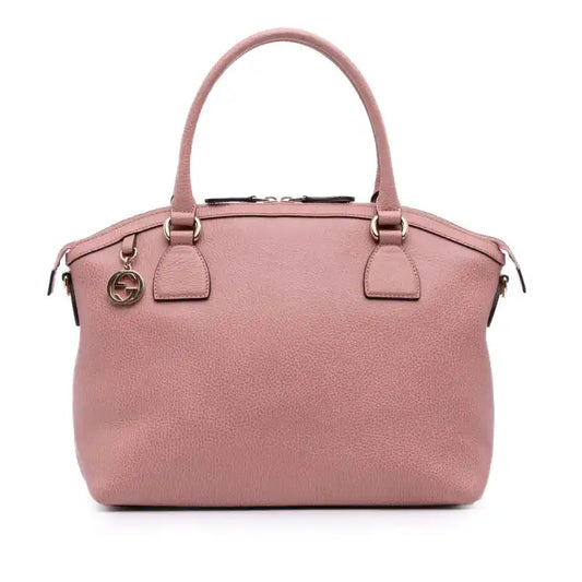 Gucci Medium Leather GG Charm Dome Satchel